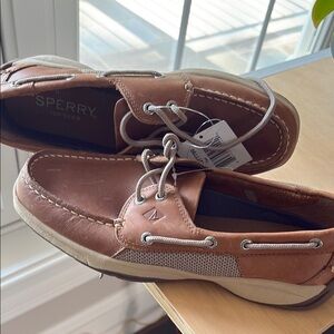 Sperry Men's Brown and Beige Boat Shoes